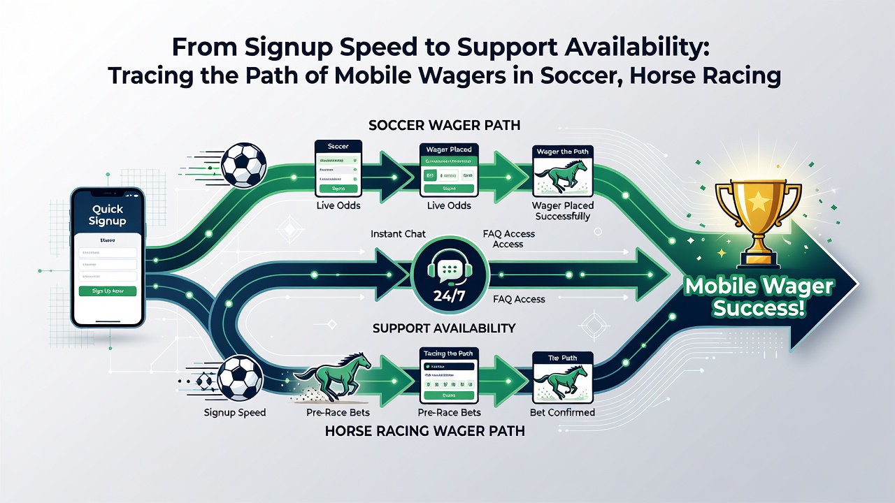 Live mobile betting screen displaying soccer odds alongside horse racing prices and casino table options