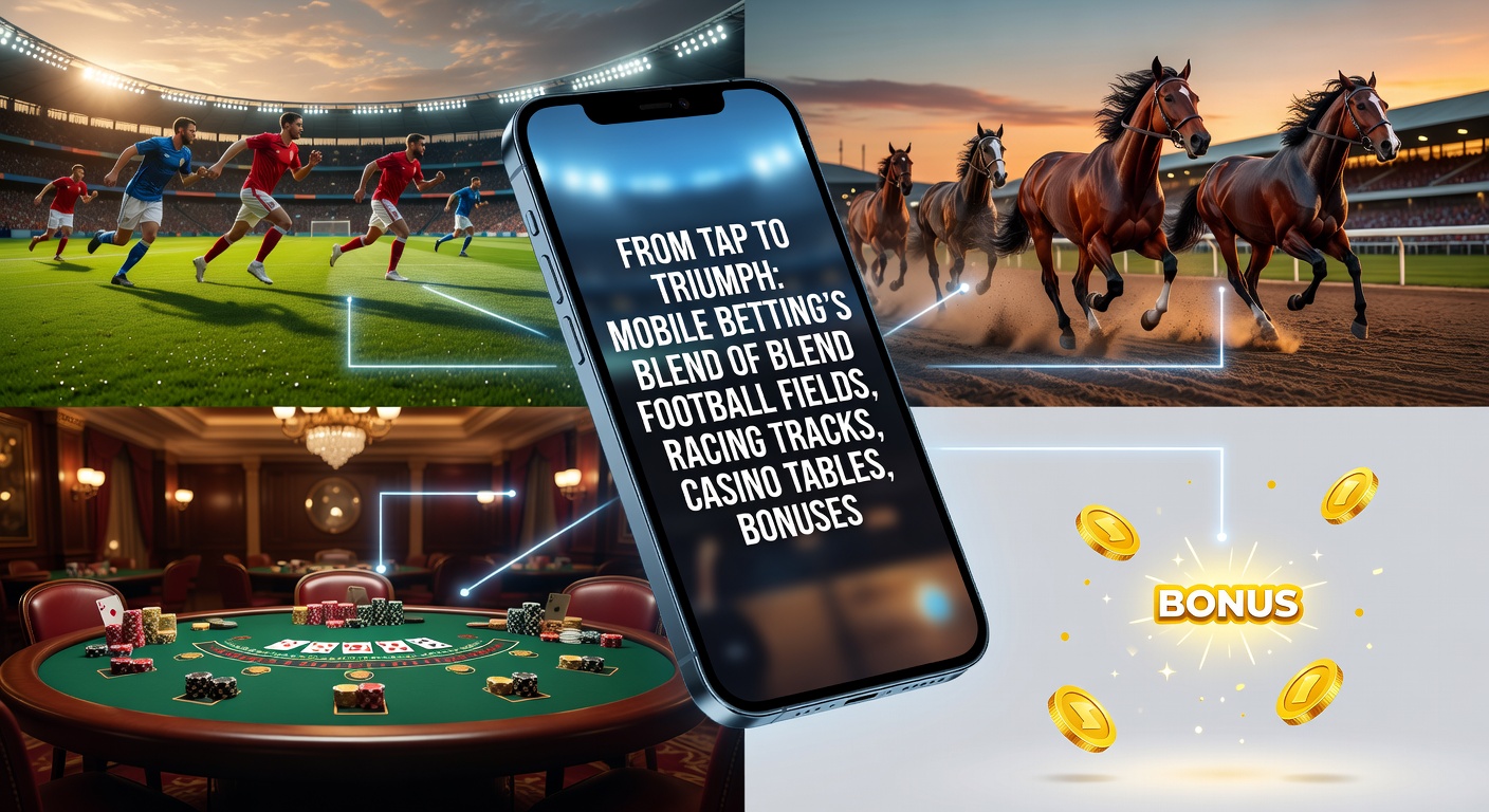 Close-up of a user's hand tapping a mobile betting app, showing bonus credits activating during a live casino roulette spin intertwined with soccer and racing odds