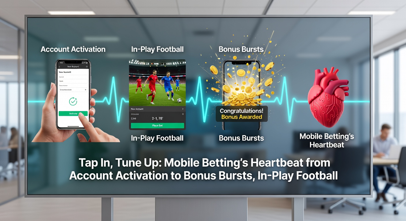 Dynamic in-play betting screen on mobile showing live football match with fluctuating odds and cash-out options