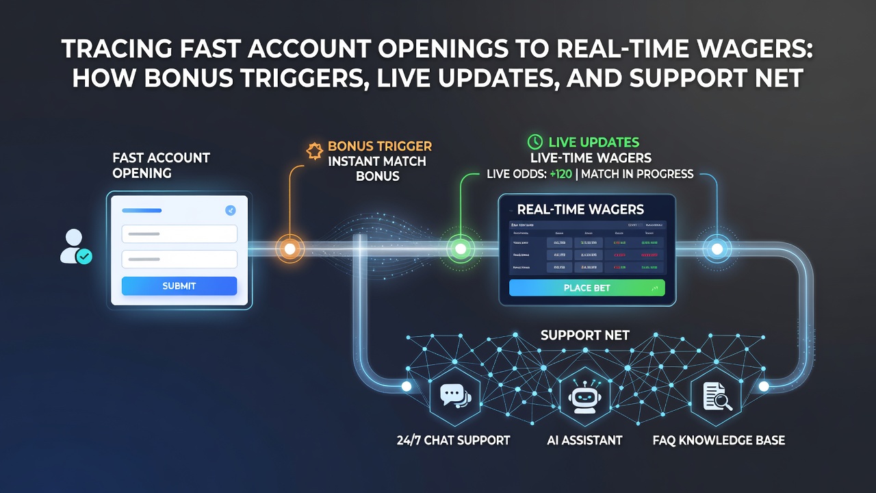 Live mobile screen displaying synchronized updates across football fixtures, horse racing prices, and casino table games with support chat visible